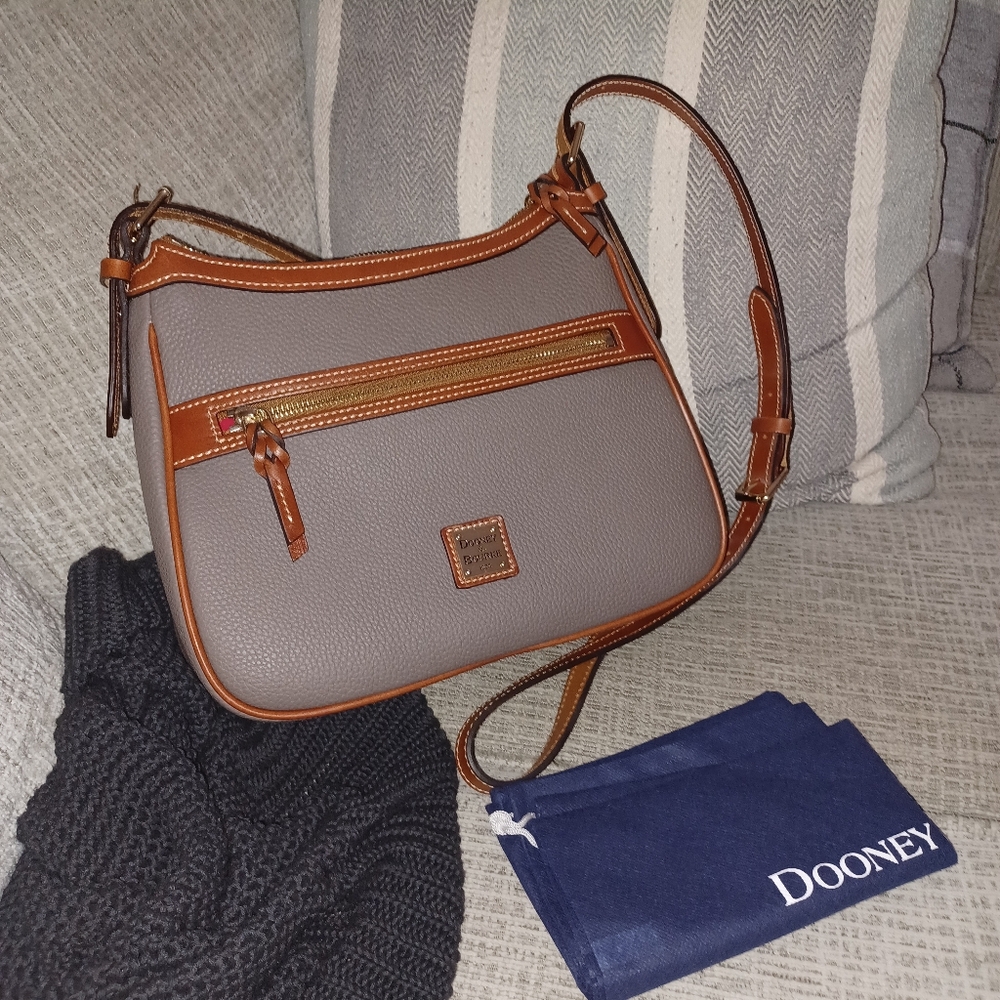 Dooney & Bourke Taupe and Tan Shoulder Bag